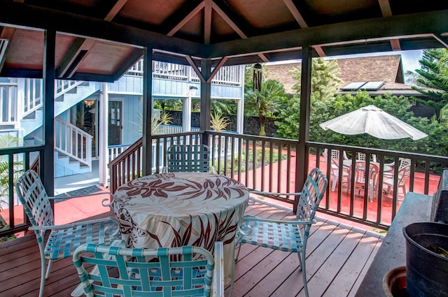 view of wooden deck