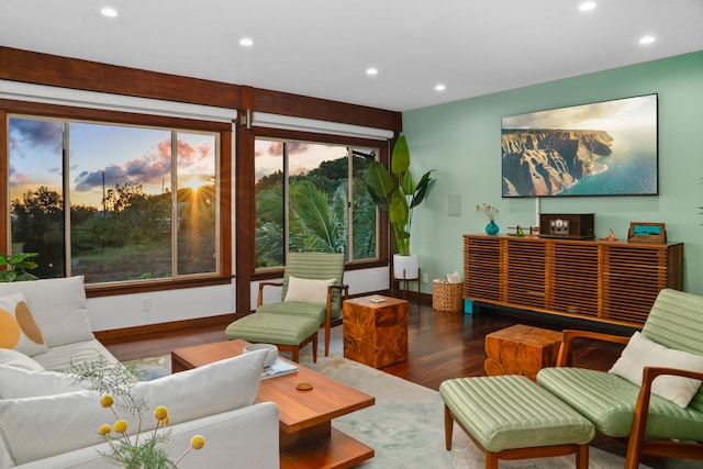 sitting room featuring hardwood / wood-style floors