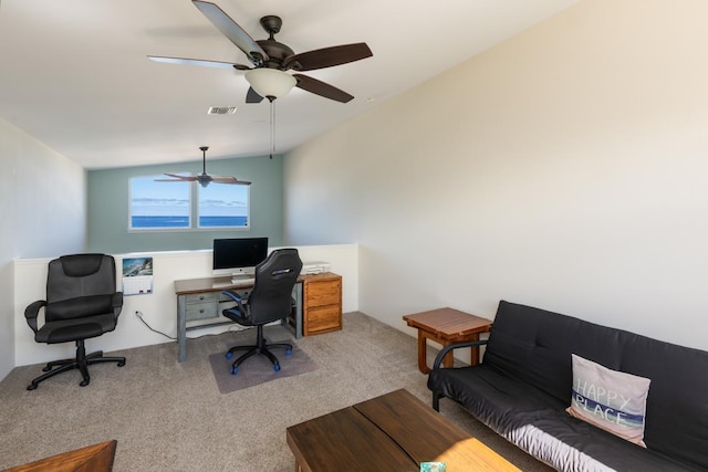 living room with light colored carpet