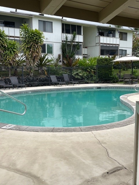 view of pool with a patio area