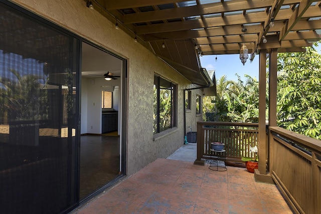 view of patio / terrace with a pergola