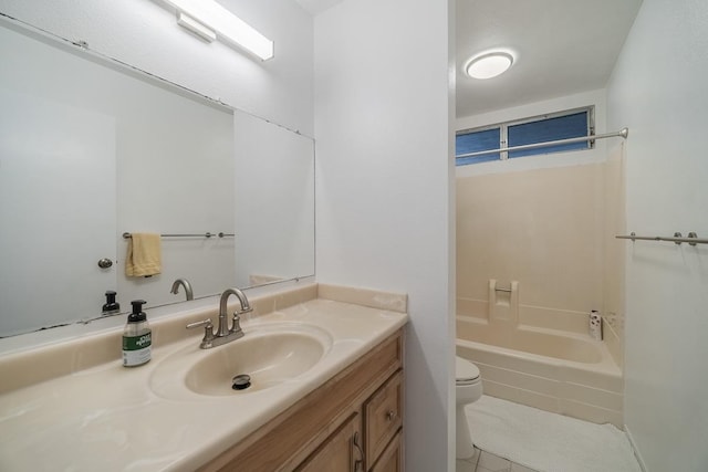 full bath with vanity and toilet