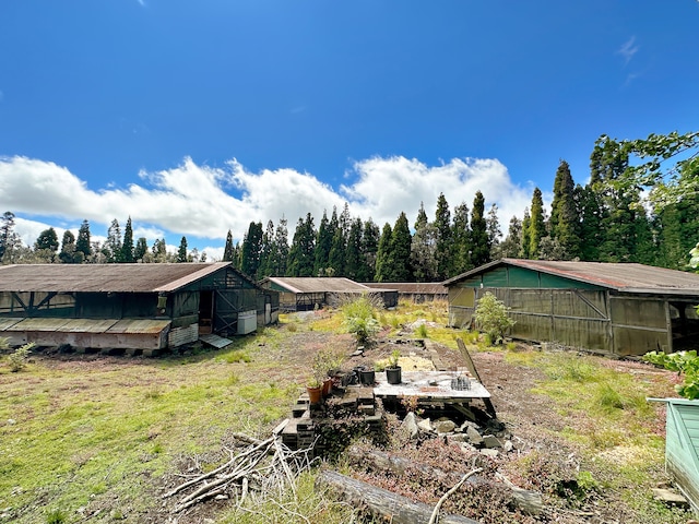 view of yard featuring a deck