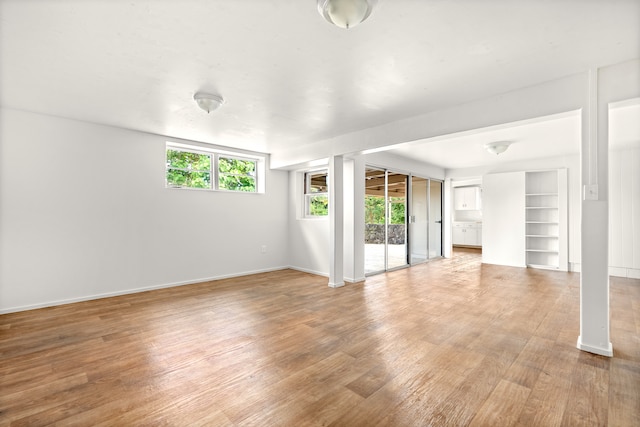 spare room featuring hardwood / wood-style floors