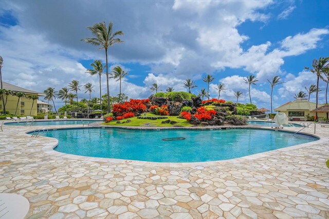 view of pool with a patio