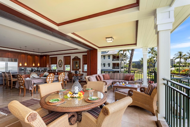 balcony with outdoor lounge area