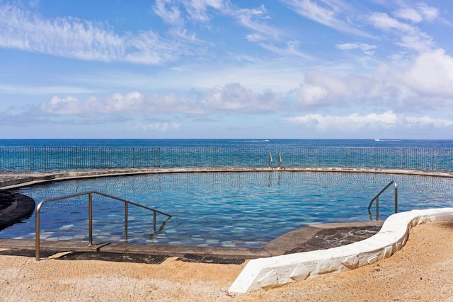 water view featuring a beach view