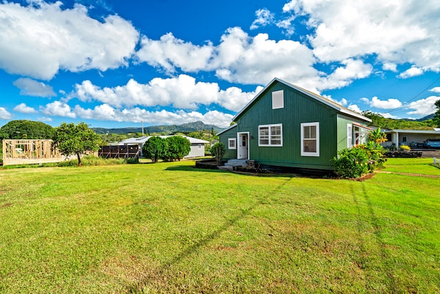 exterior space with a yard