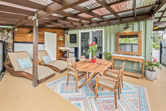 view of patio / terrace with a pergola