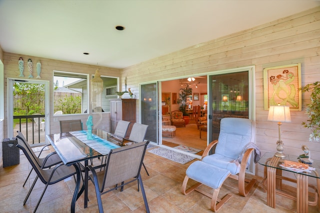 view of sunroom