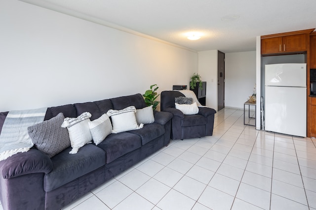 view of tiled living room