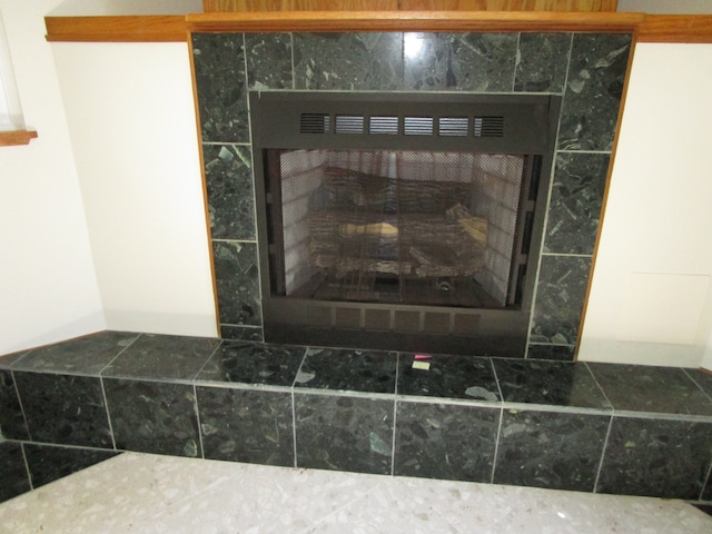 details with tile patterned flooring