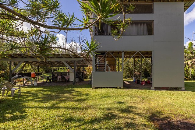 exterior space featuring a pergola