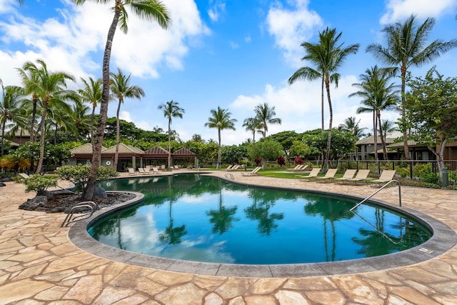 view of pool with a patio