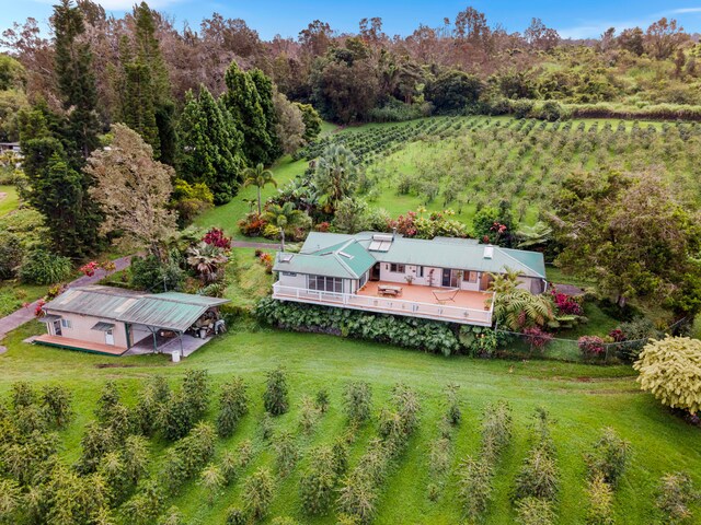 drone / aerial view featuring a rural view