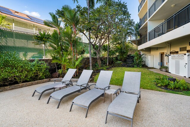 view of patio / terrace featuring a balcony