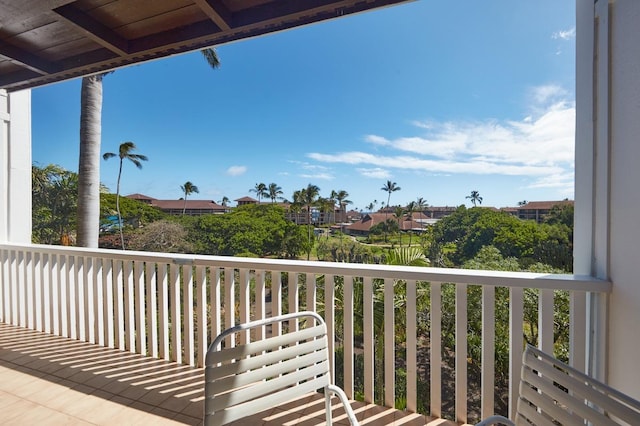 balcony with a residential view