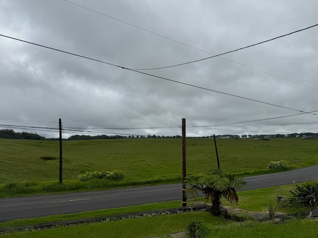 view of road featuring a rural view