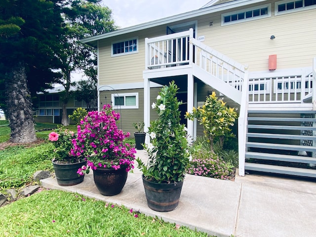 exterior space featuring a deck