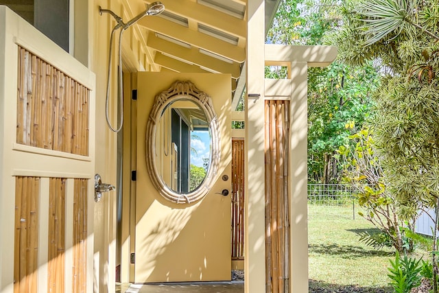 view of doorway to property