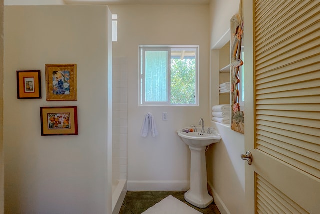 bathroom featuring tile patterned flooring