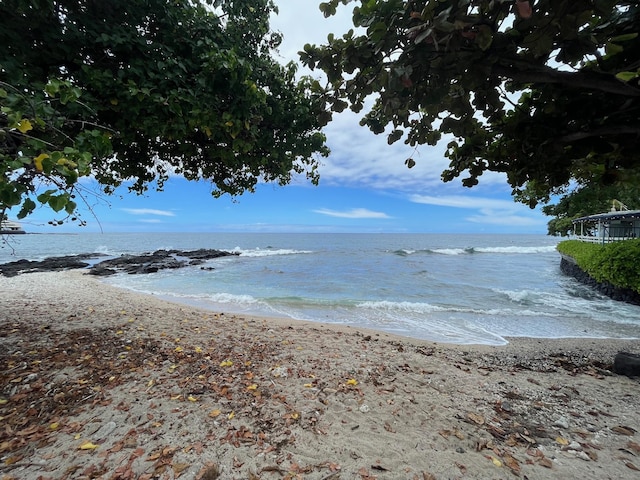 water view with a view of the beach