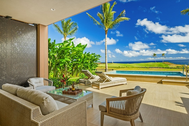 view of patio featuring outdoor lounge area