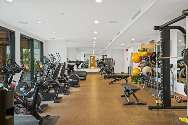 view of exercise room