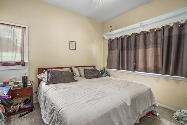 bedroom with carpet floors