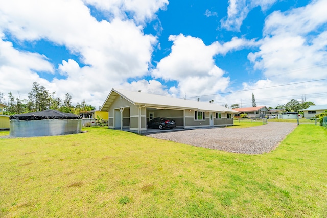 exterior space with a lawn