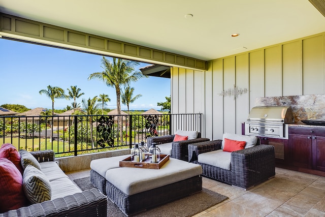 view of patio / terrace with grilling area and outdoor lounge area