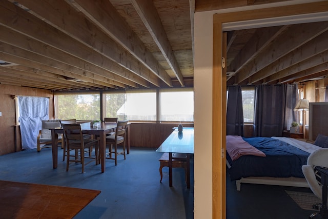 interior space with a wealth of natural light and concrete floors