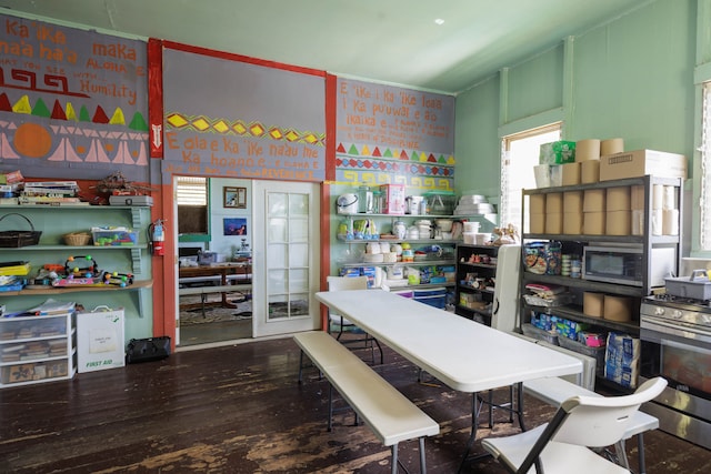 kitchen featuring hardwood / wood-style floors