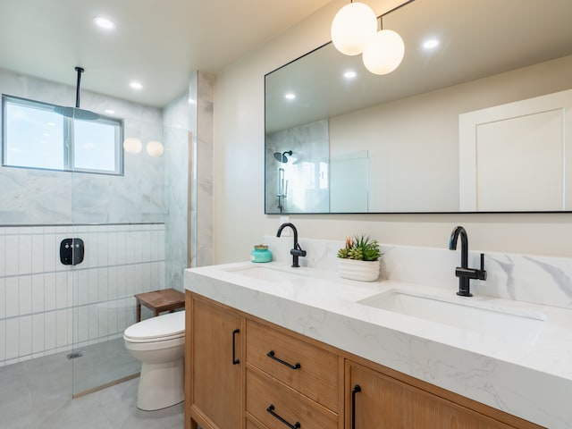 3510 Mokihana Rd, Hanapepe, HI 96716 - bathroom featuring vanity, toilet, and a tile shower