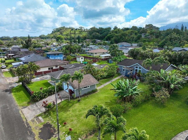 aerial view featuring a residential view