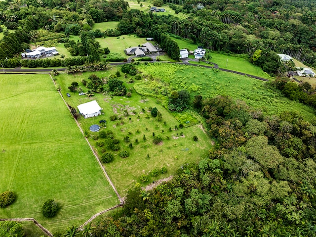 bird's eye view with a rural view