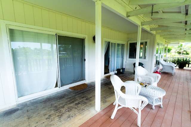 view of wooden terrace