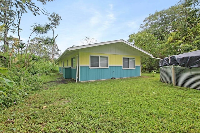 exterior space with a lawn