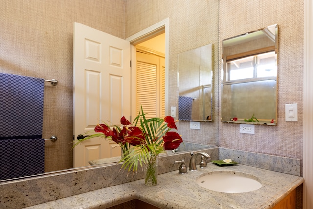 bathroom featuring vanity