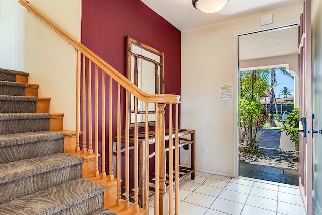 view of tiled entrance foyer