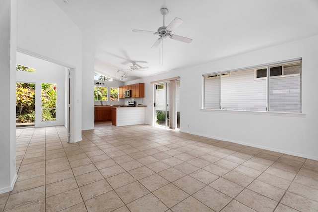 view of patio with ceiling fan