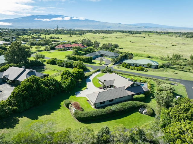 aerial view featuring a mountain view