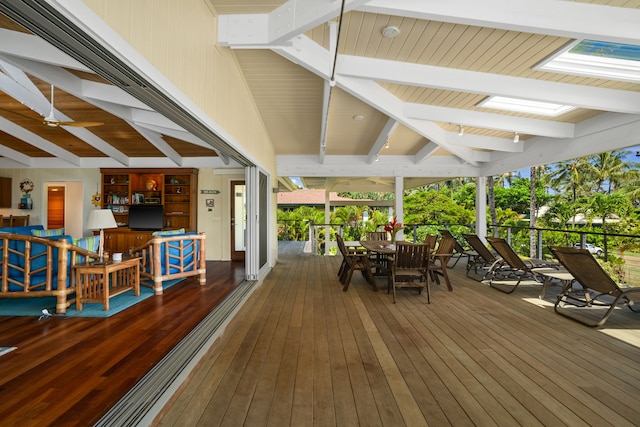 view of wooden terrace