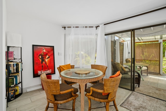 dining room featuring a wealth of natural light