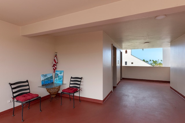 interior space with concrete flooring