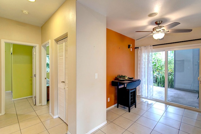 interior space with light tile patterned flooring