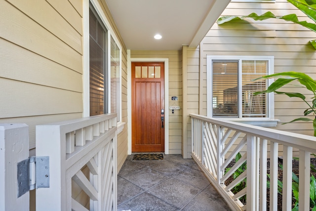 view of doorway to property