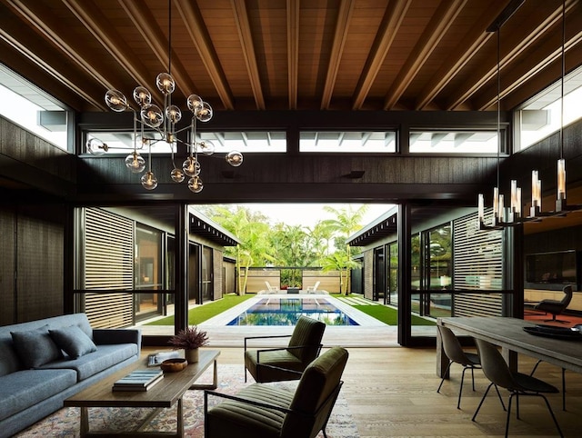 view of pool featuring an outdoor hangout area