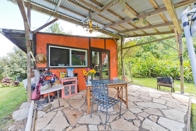 view of patio with french doors