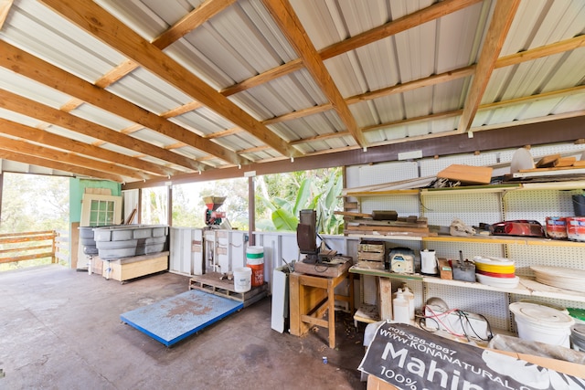 view of storage room